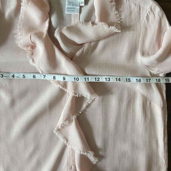 Tru Luxe Jeans Pink Button-down Top/Blouse  Long Sleeves Size XS - Picture 12 of 12